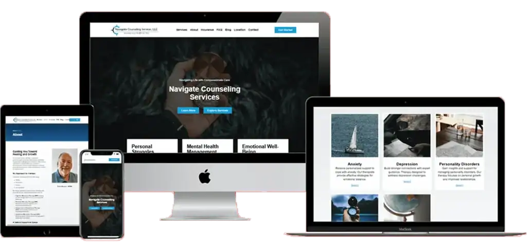 Navigate Counseling Services Website Design Mockup