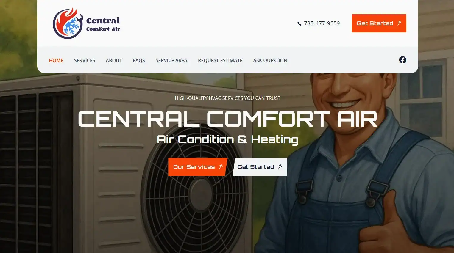 Central Comfort Air Website